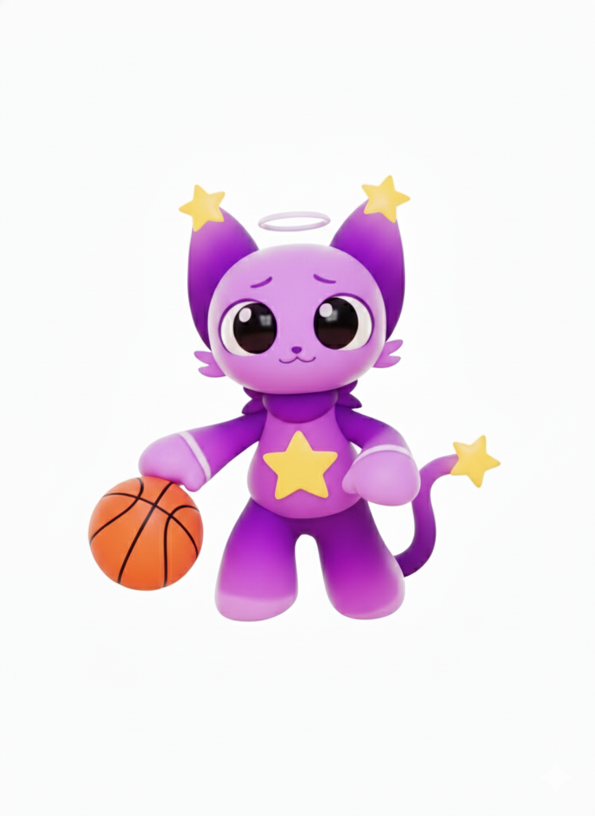 All Star Girl Basketball Cat
