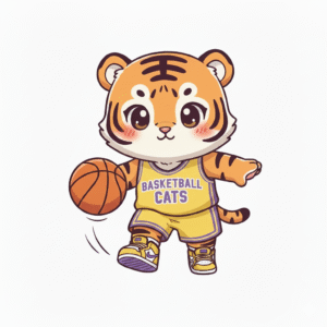 Trevor The Tiger Basketball Cat (SK4)